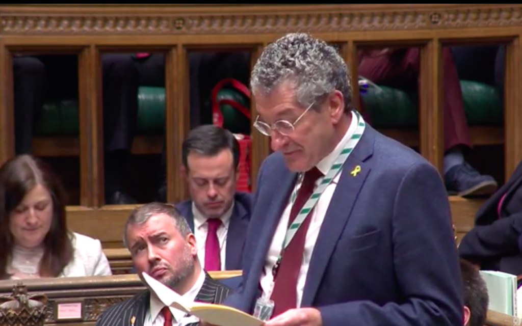 Peter Prinsley MP in the Commons