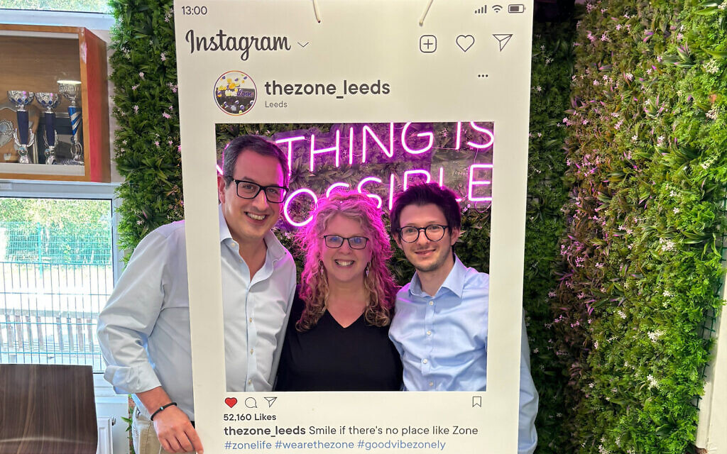 Daniel Carmel Brown, CEO of Jewish Care at The Zone with JLC Yorkshire Manager Leo Brosh and CEO of The Zone, Raina Sheaf