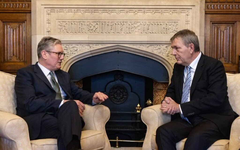 Keir Starmer meets UNRWA Commissioner General Philippe Lazzarini.