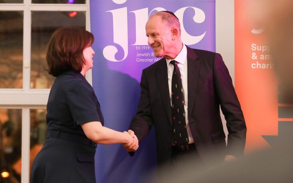 JRC's Mark Adelstone with Lucy Powell MP at Manchester civic reception