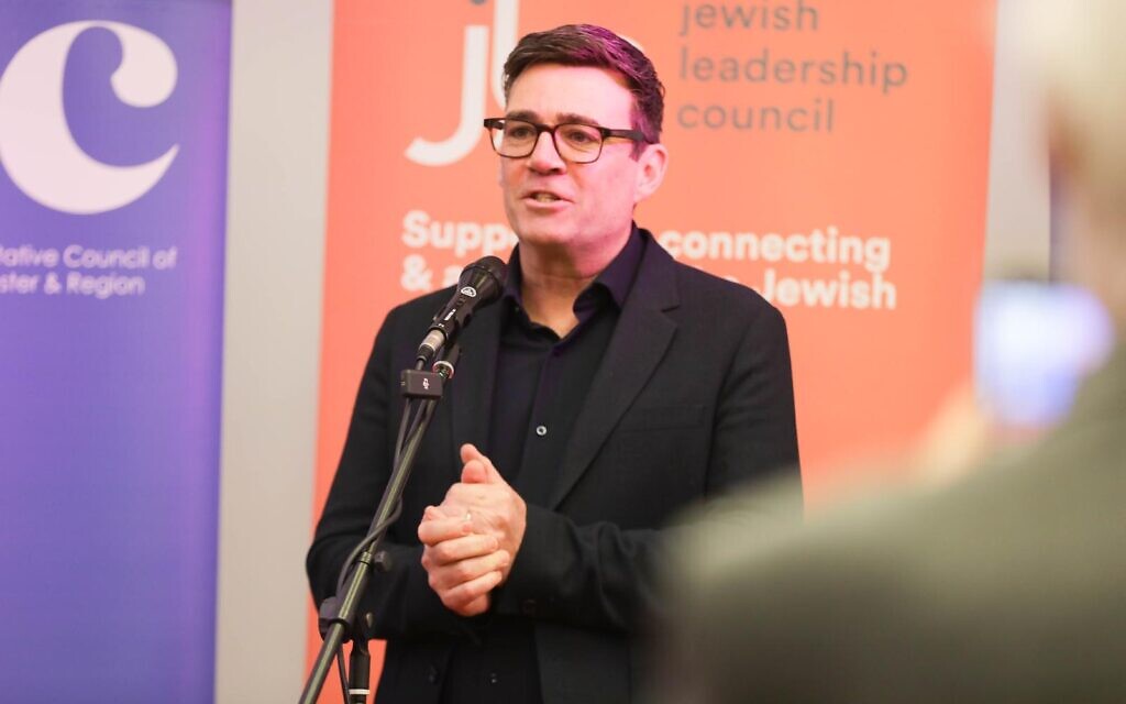 Andy Burnham addresses Manchester's Jewish community