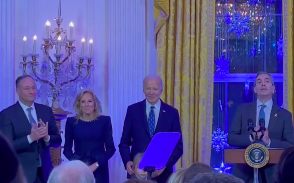 US president Joe Biden at last Chanukah event in White House