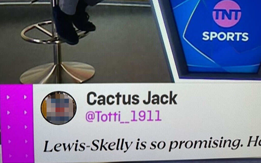The words 'F*** Israel' was aired during a football programme on Wednesday.
