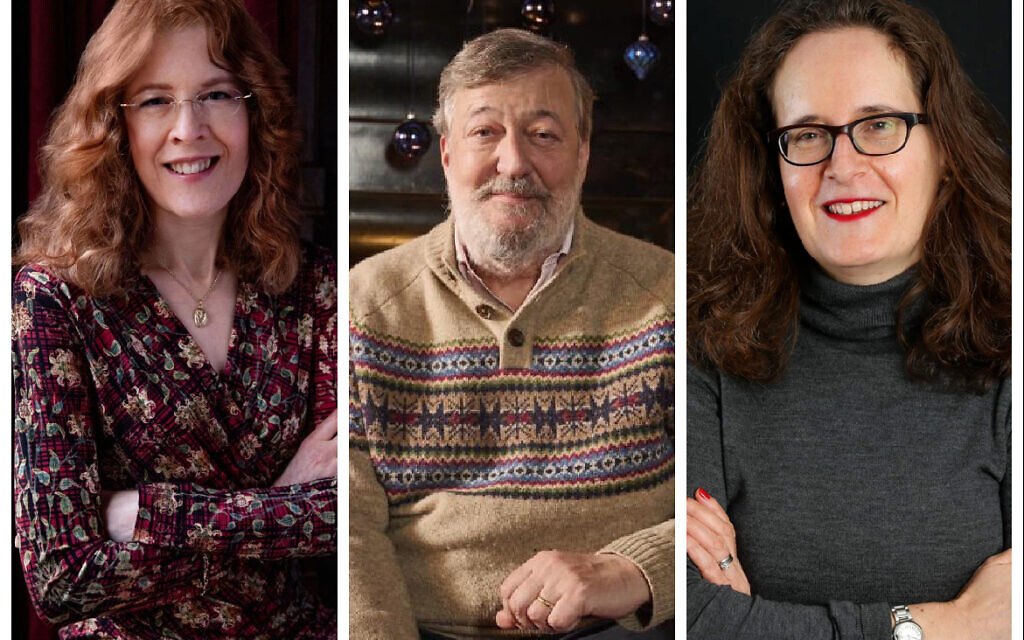 Professor Gilly Carr, Stephen Fry and Elizabeth Harris-Sawczenko