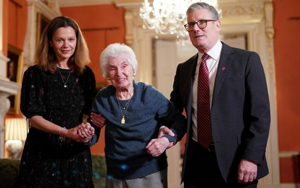 The Prime Minister and his wife hosted Holocaust survivor Renee Salt, 95, at a Downing Street reception on Wednesday (Alberto Pizzoli/PA)