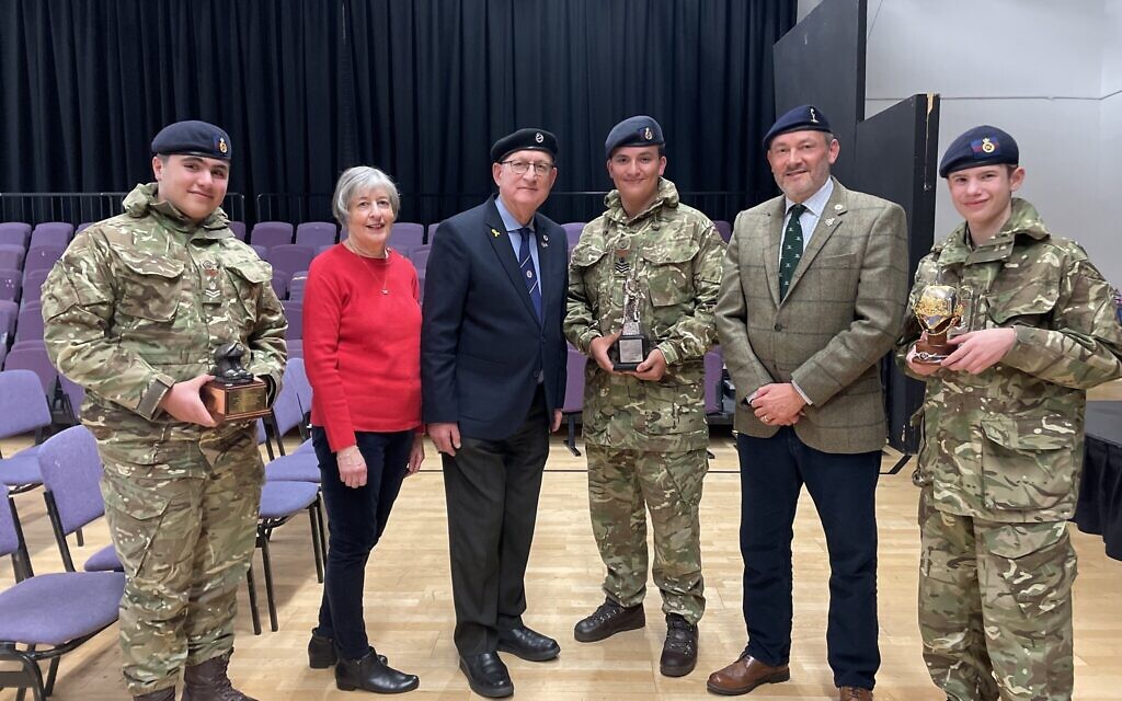 JFS CCF award winners (Left to right) Cdt LCpl Yair Josebashvili, Cdt CoH Harry Gordon and Cdt Itamar Mason