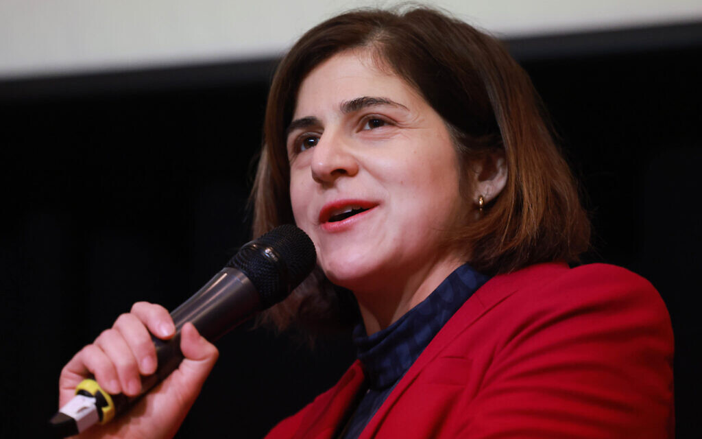 Sarah Sackman talks at previous Jewish Labour Movement conference in London (pic Ian Vogler)