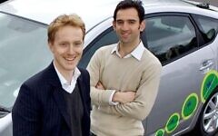 Jonny Goldstone and Tom Pakenham, co-founders of Green Tomato Cars
