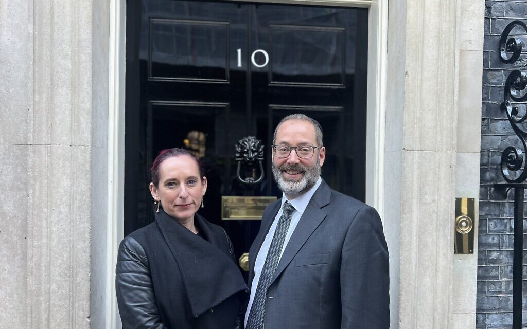 Rabbis Charley Baginsky and Josh Levy at 10 Downing Street.