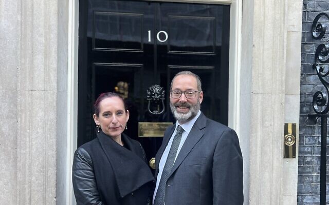 Rabbis Charley Baginsky and Josh Levy at 10 Downing Street.