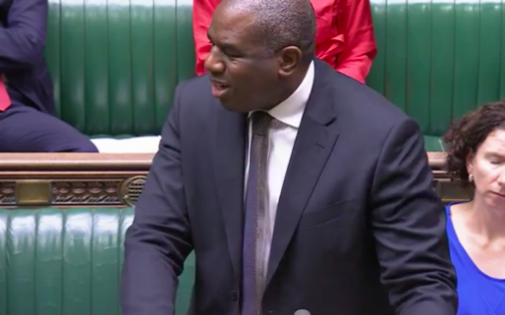 David Lammy in the Commons
