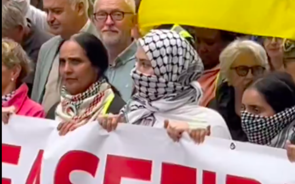 Jeremy Corbyn on Palestine demo