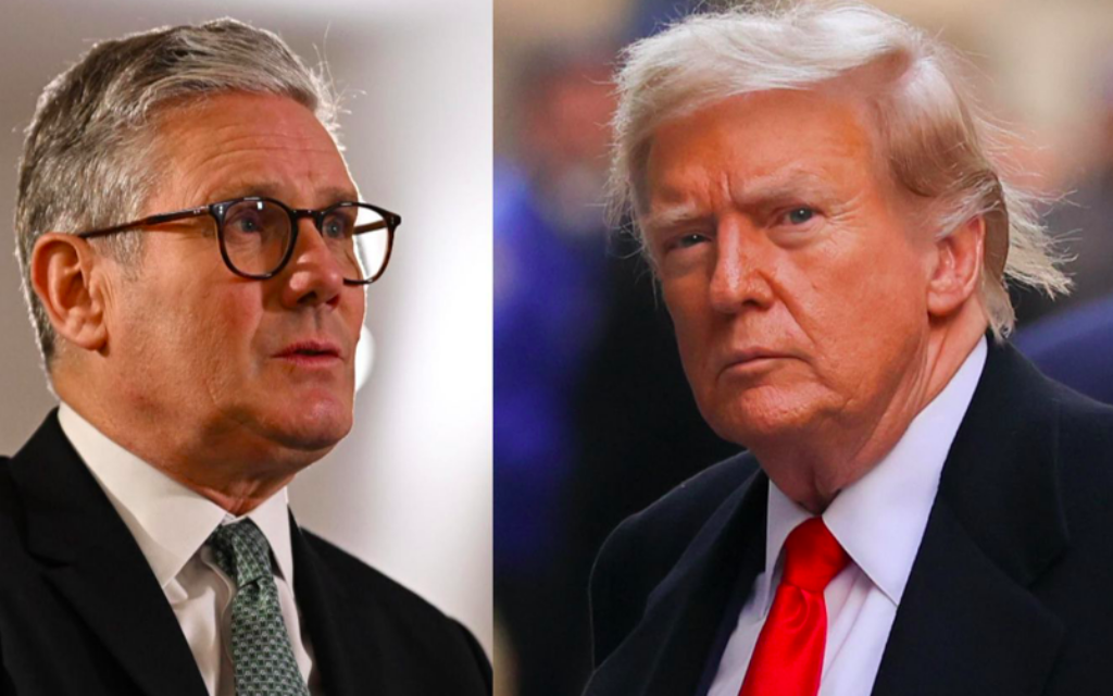 Keir Starmer and Donald Trump (graphic Sky News)