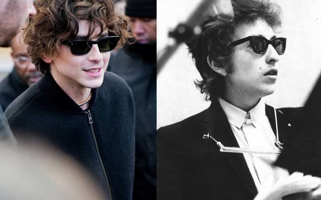 Timothee Chamalet plays Bob Dylan in A Complete Unknown