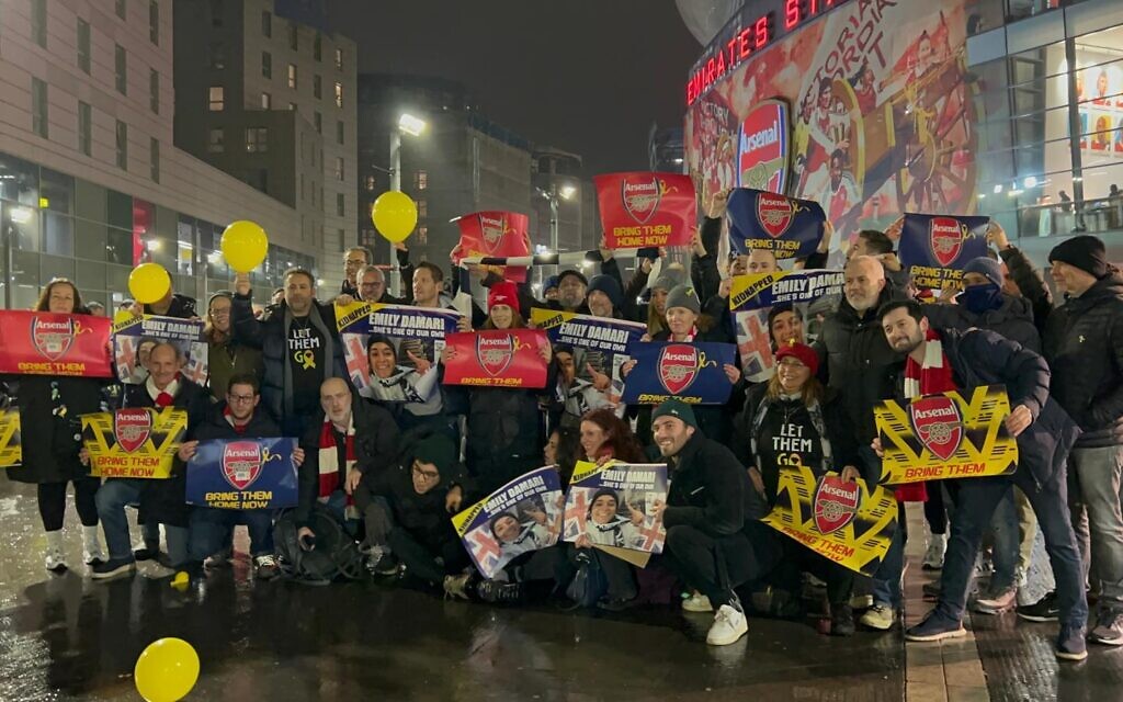 Spurs and Arsenal fans supporting Emily Damari.