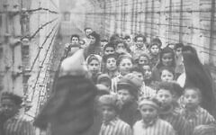 Still from a Red Army film of the liberation of Auschwitz. Wiener Holocaust Library Collections