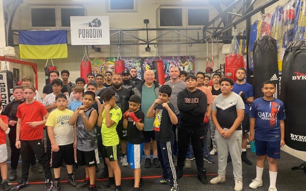 Success story: some of the Sheffield children at the boxing gym of Oleksondr Pohodin, helped by World Jewish Relief