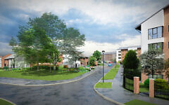 Artist impressions of The Island Site affordable housing development in north Leeds which is about to begin construction