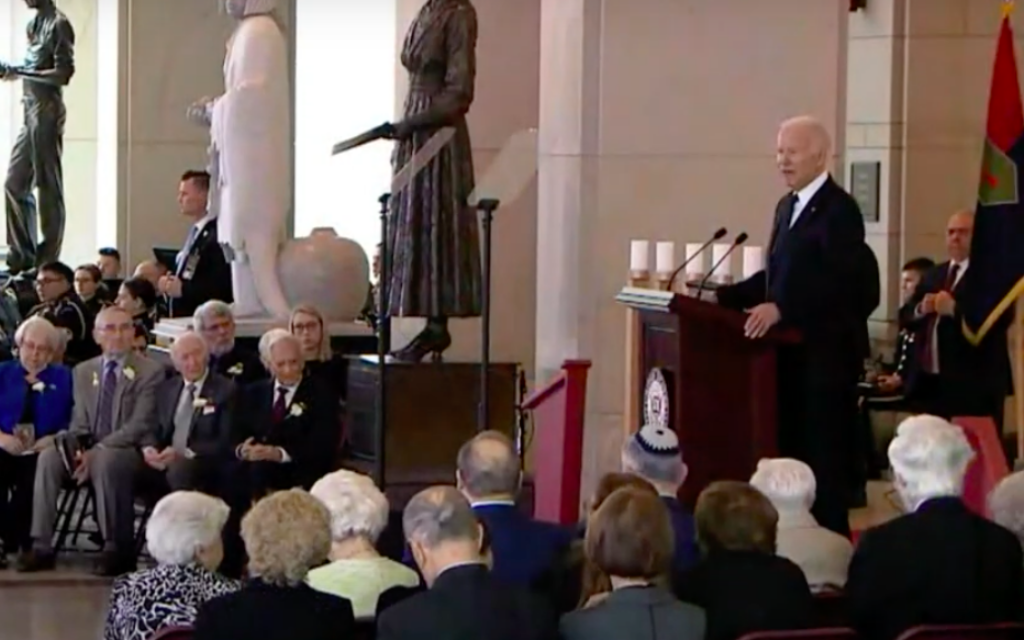 Former US President Biden addresses 2024 Days of Remembrance ceremony