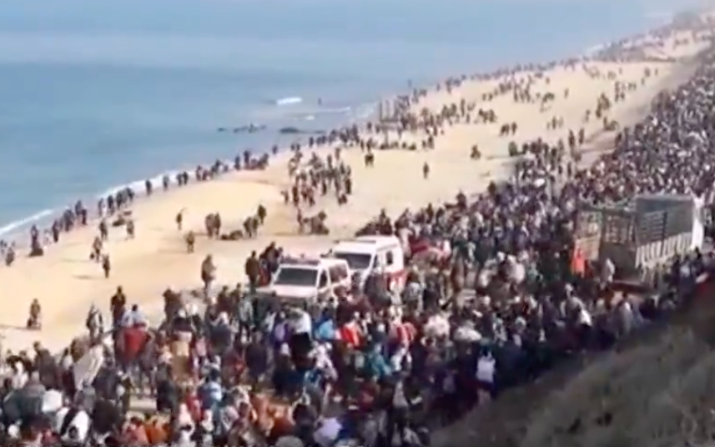 Displaced Palestinians in Gaza