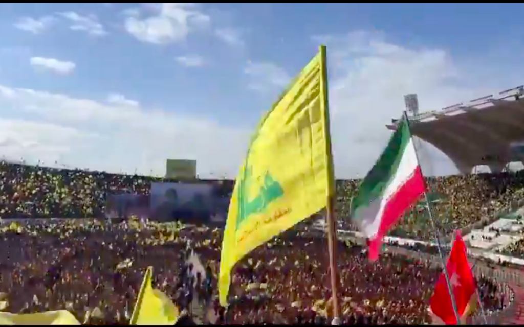 David Miller posts footage on X on the Hezbollah funeral