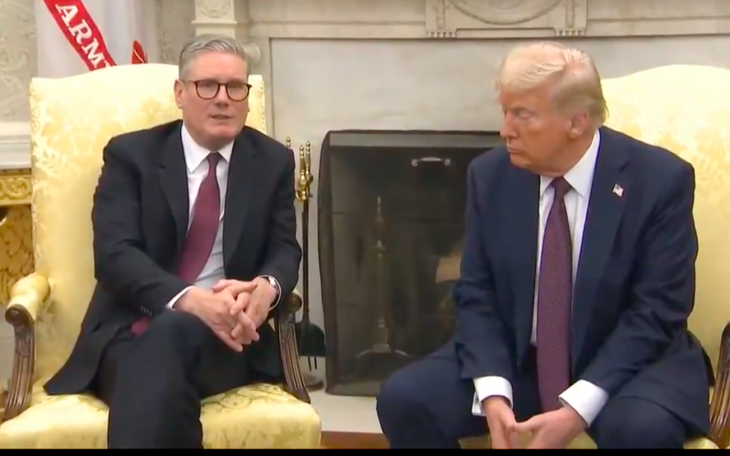 Keir Starmer meets with Donald Trump at the White House