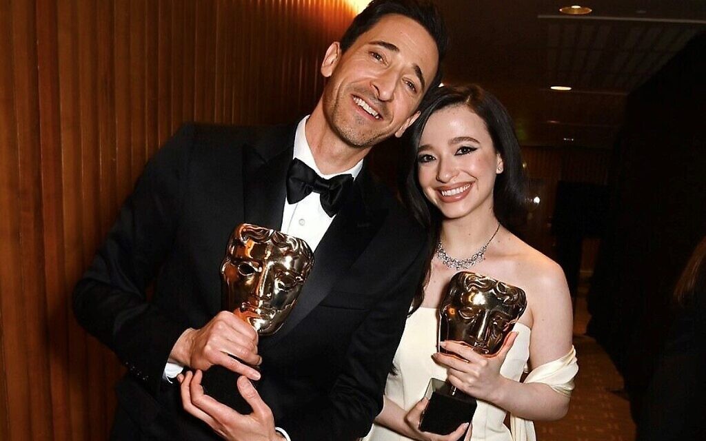 Adrien Brody and Mikey Madison