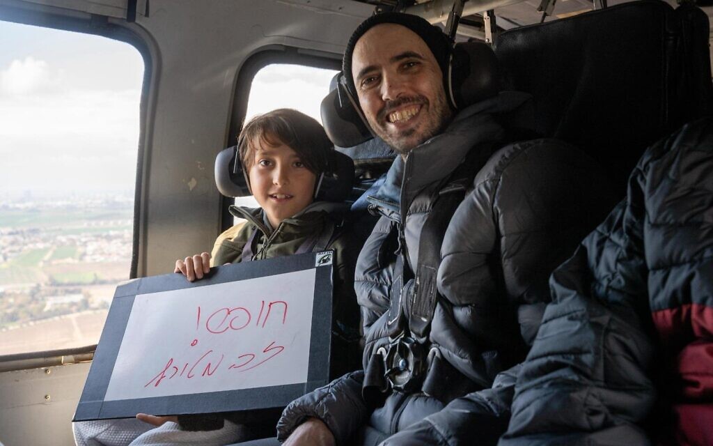 Tal Shoham after being released from Hamas captivity