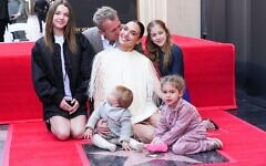 3A4A4AC Alma Varsano, from left, Jaron Varsano, Ori Varsano, Gal Gadot, Maya Varsano, and Daniella Varsano pose with Gadot's new star during a ceremony on the Hollywood Walk of Fame on Tuesday, March 18, 2025, in Los Angeles. (Photo by Jordan Strauss/Invision/AP) 3A4A4AC Alma Varsano, from left, Jaron Varsano, Ori Varsano, Gal Gadot, Maya Varsano, and Daniella Varsano pose with Gadot's new star during a ceremony on the Hollywood Walk of Fame on Tuesday, March 18, 2025, in Los Angeles. (Photo by Jordan Strauss/Invision/AP)