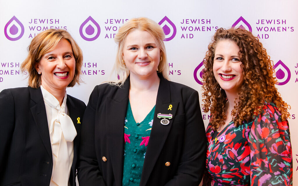 JWA Chair Joanne Black Alex Davis-Jones MP and JWA CEO Sam Clifford Credit Liz Isles Photography