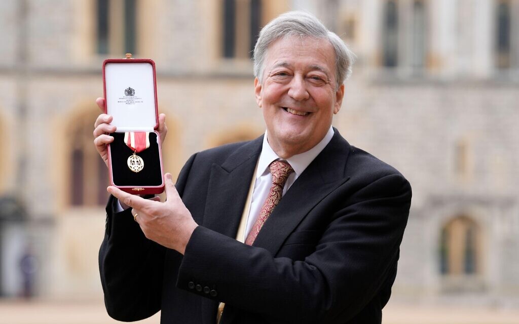 Sir Stephen Fry knighted for services to charity