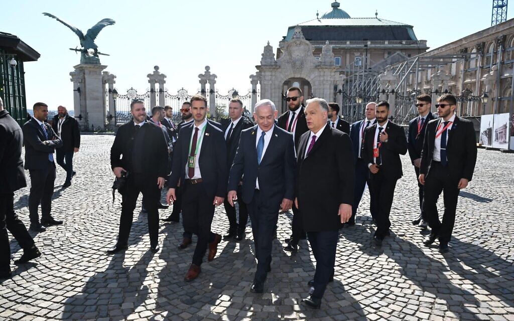 Benjamin Netanyahu with Viktor Orban in Budapest