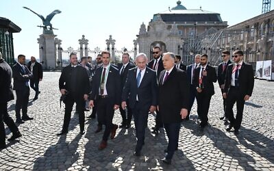 Benjamin Netanyahu with Viktor Orban in Budapest