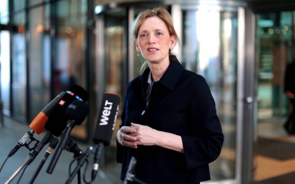 Karin Prien, incoming federal education minister, will be Germany’s first Jewish woman cabinet member since the Holocaust. Picture taken from X