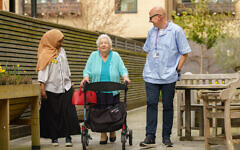 Lheila, social coordinator, Doreen and Marcus Sperber. Jewish Care