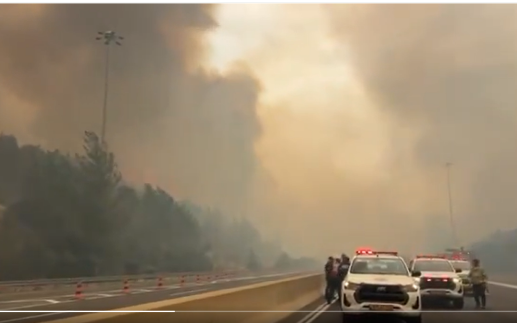 Jerusalem Bush Fires, Wednesday 30 April 2025. Twitter/X