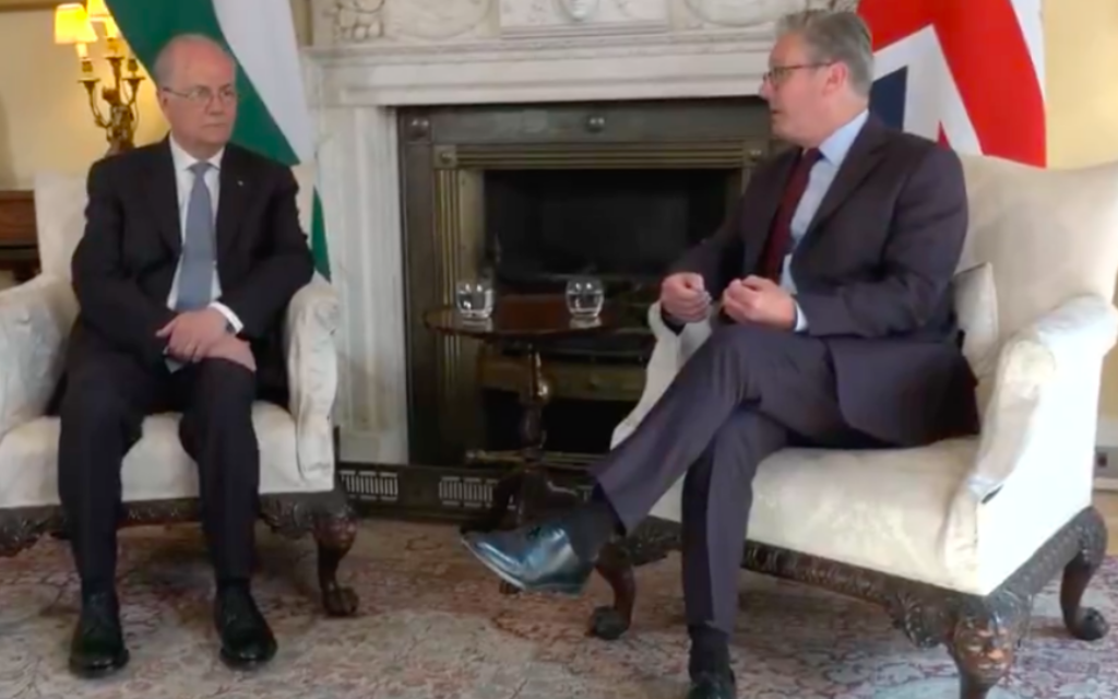 Keir Starmer meets with Palestinian PM in Downing St