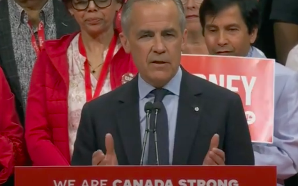 Mark Carney gives victory speech