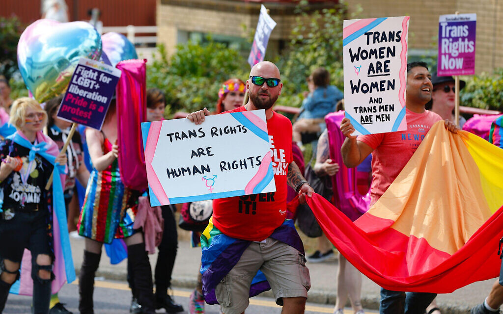 Transactivists in Hastings, East Sussex. Photograph: Paul Lawrenson /Alamy Live News