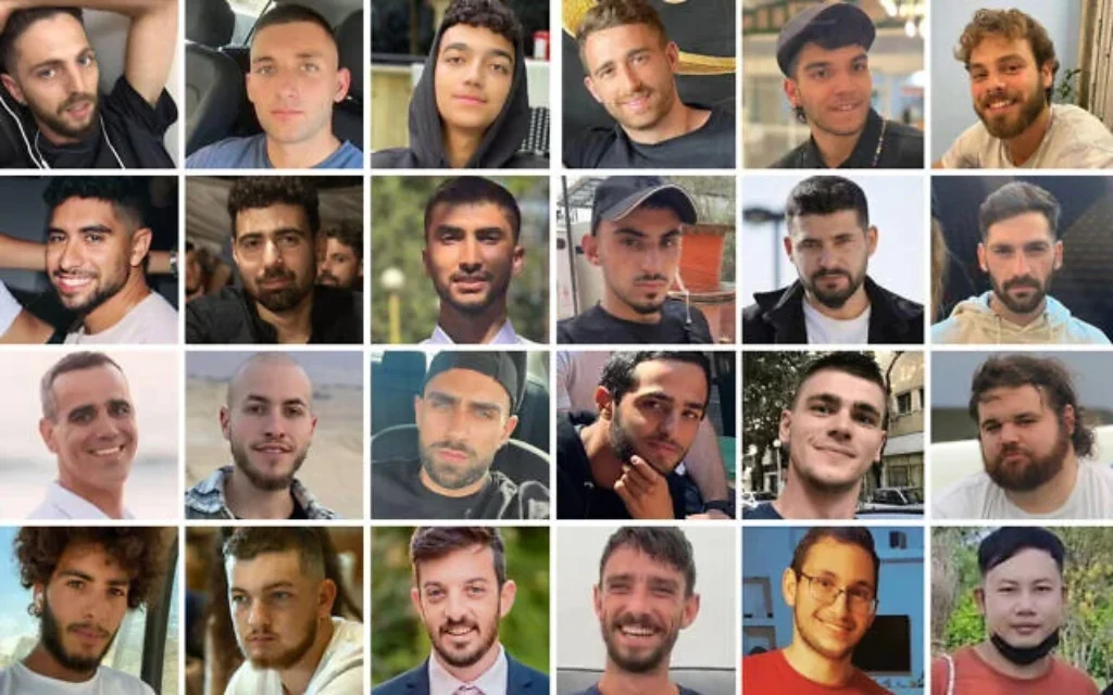 The 24 hostages are believed to still be alive. Photo Credit: Hostages Families Forum