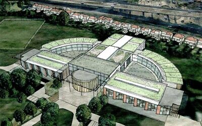 Proposed design for merged Hasmonean school campus. Photo Credit: Hasmonean Schools