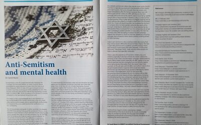 Screenshot: Anti-Semitism and Mental Health by Dr. Sandi Mann.