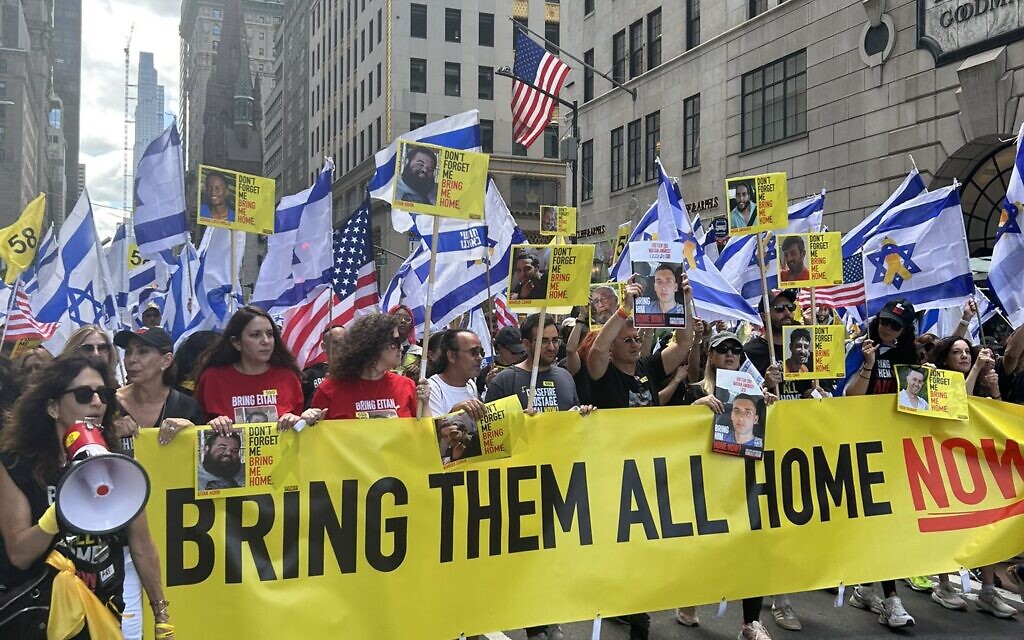 Marching at Israel Day on Fifth, May 18th 2025, New York City. Pic: Twitter/X