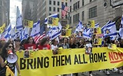 Marching at Israel Day on Fifth, May 18th 2025, New York City. Pic: Twitter/X Marching at Israel Day on Fifth, May 18th 2025, New York City. Pic: Twitter/X