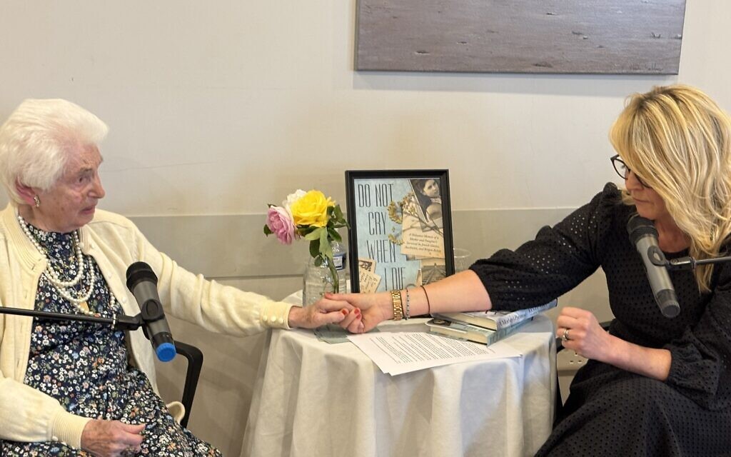 Holocaust survivor Renee Salt with Kate Thompson