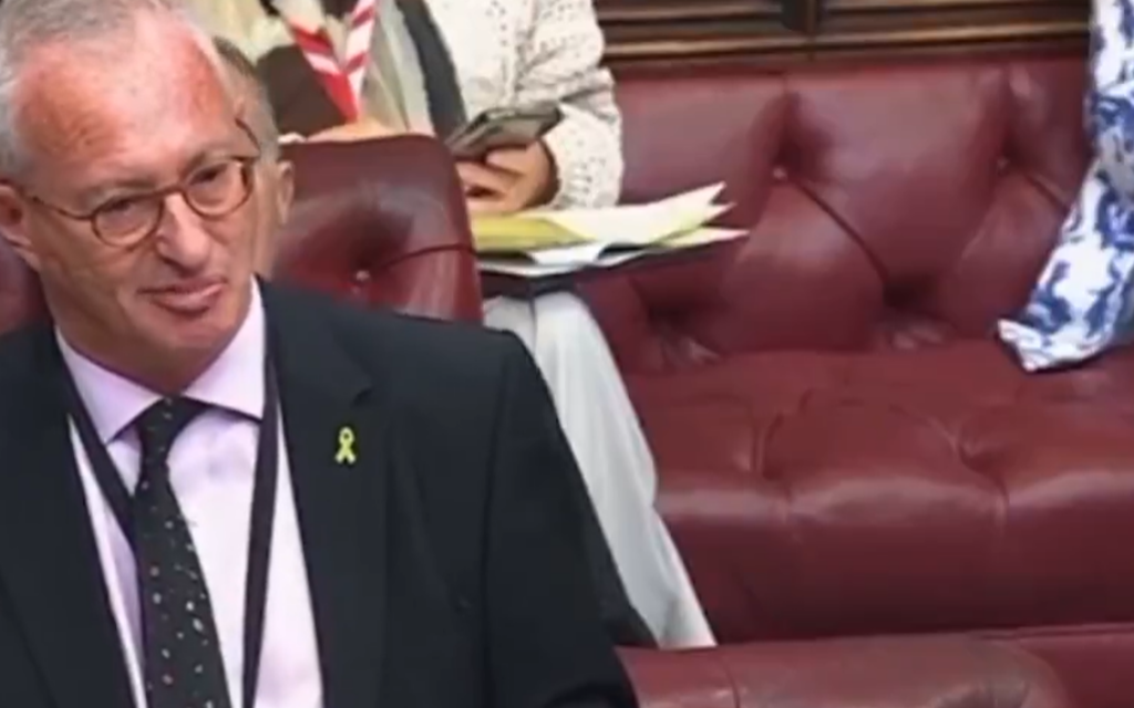 Lord Polak, Thursday 22nd May 2025. Screenshot: Twitter/X
