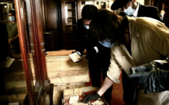 The contents of the boxes found by the Argentian Supreme Court are examined under preservation protocols. (Supreme Court of Justice of the Nation)