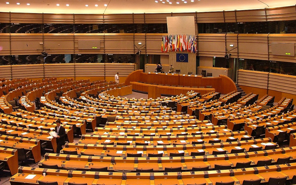 The Parliamentary Chamber of the European Union in Brussels (Credit: Alina Zienowicz, Wikimedia Commons)