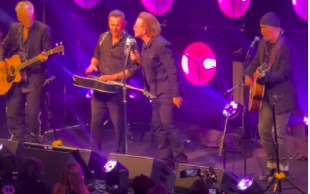 U2 perform at the Ivor Novello Awards