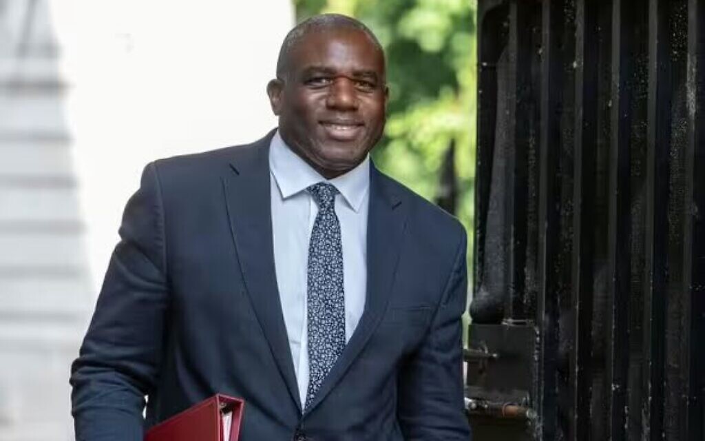 David Lammy announces plans for the UK to recognise the state of Palestine